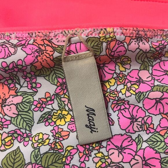 Maaji Fandango Flirt Pink Floral Thin Side Reversible Bikini Bottom Size 2XL - Picture 9 of 15